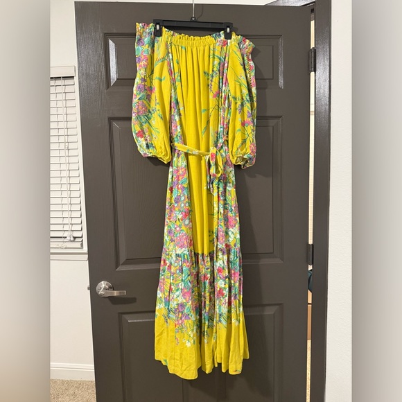 Anthropologie Eliora Off the Shoulder Floral Maxi Dress - Picture 2 of 6